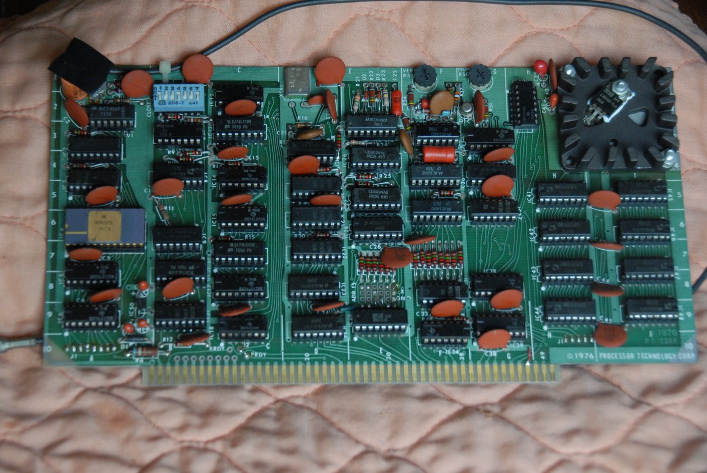 A Processor Technology VDM-1 video display module — a single S-100 card that gave the Altair something it never shipped with: a screen. The board holds its own small frame-buffer memory and the tim…