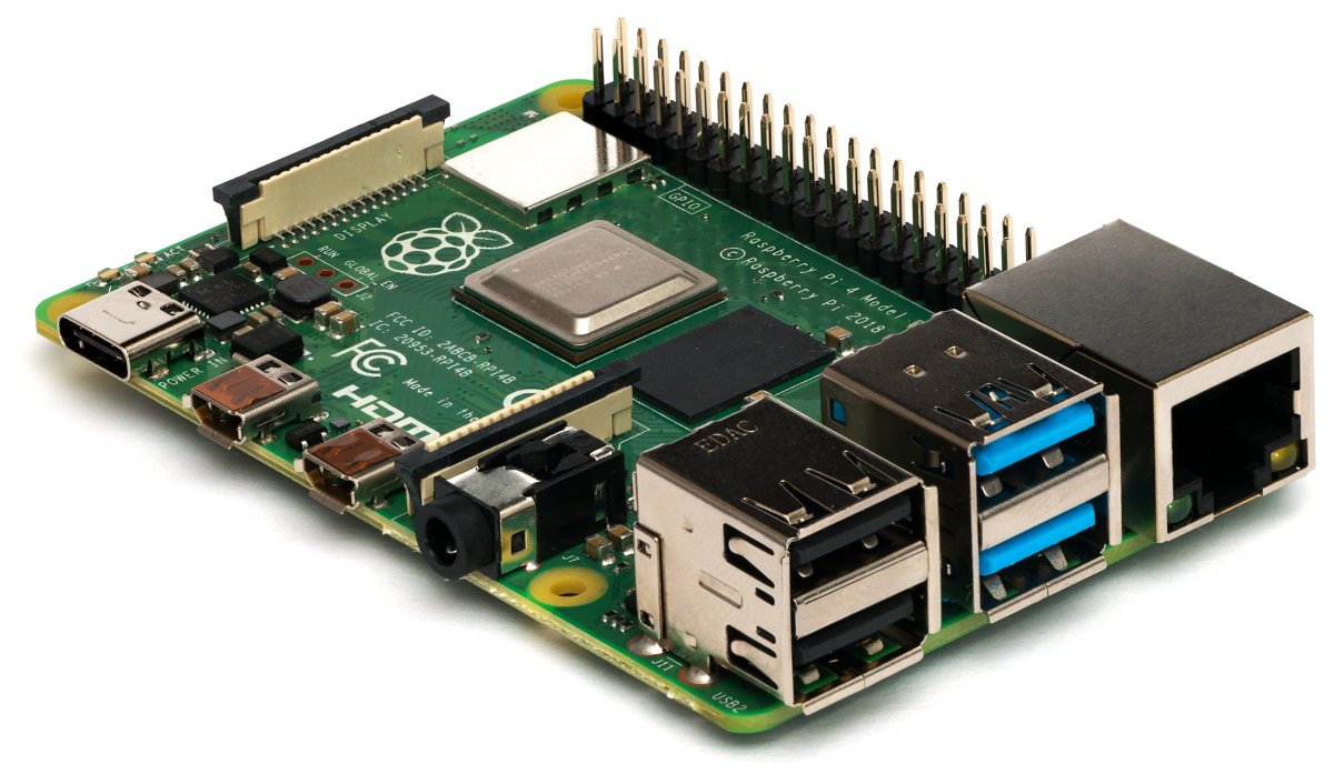 PLACEHOLDER (stock photo, to be replaced with Jeff's own build photo) — a Raspberry Pi single-board computer, the credit-card-sized Linux machine that is supplied separately and becomes the actual …